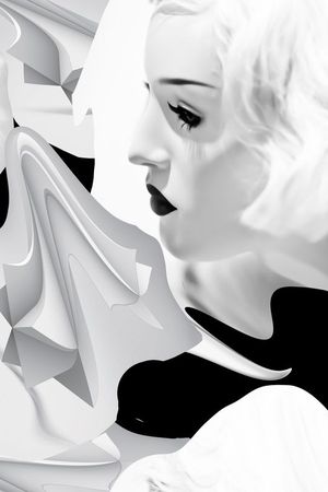 白色印花华亿平台图片