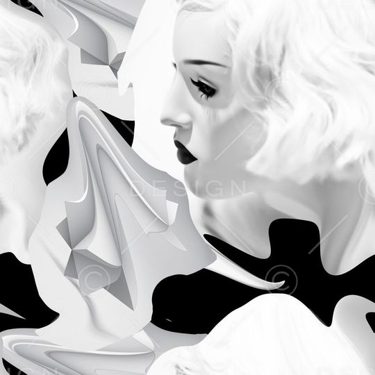 白色印花华亿平台图片