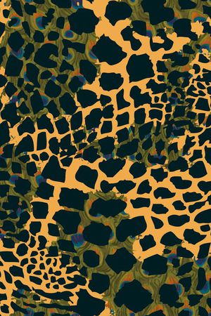 孔雀豹纹印花华亿平台图片