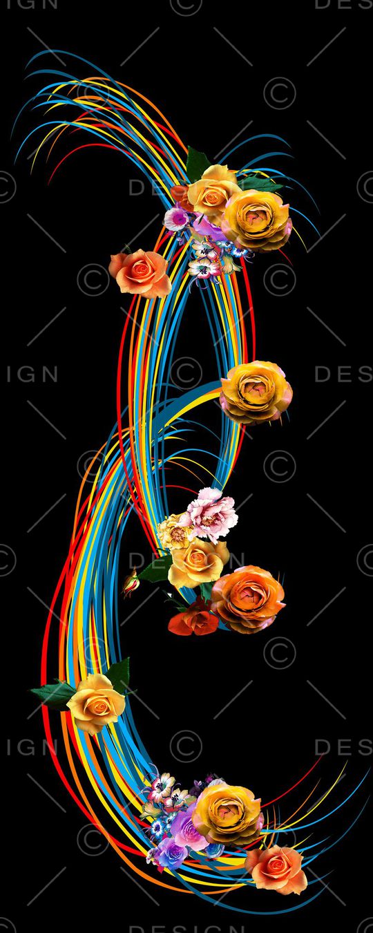 花卉印花华亿平台图片