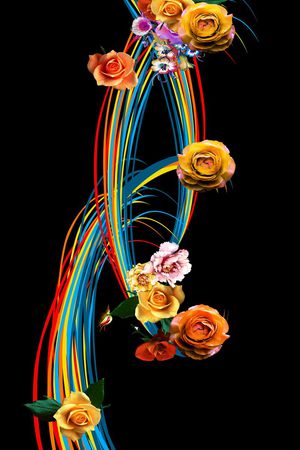 花卉印花华亿平台图片