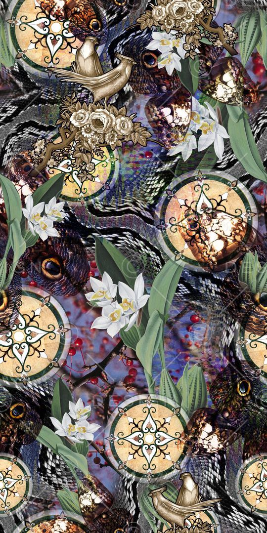 抽象机理印花华亿平台图片