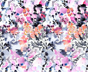 411134-唯美 水彩花卉印花