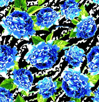 411146-鮮花動物紋