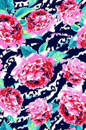 植物花卉印花华亿平台图片