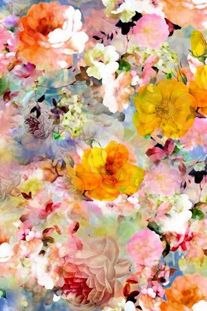 花卉印花华亿平台图片