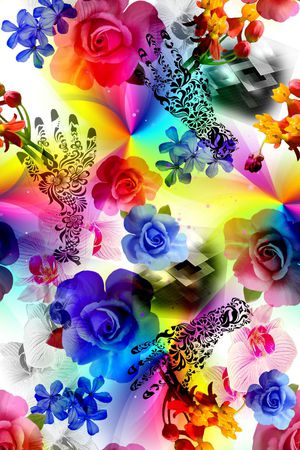 花卉 玫瑰花印花华亿平台图片