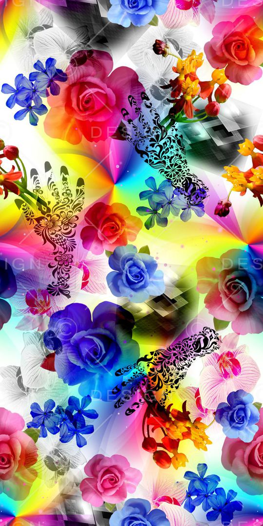 花卉 玫瑰花印花华亿平台图片