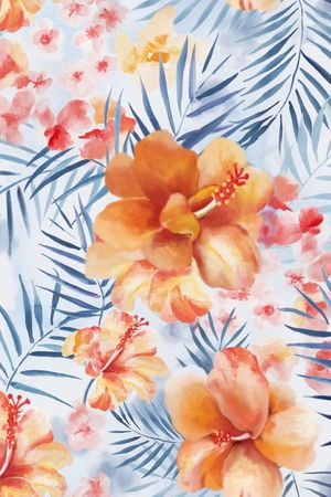 花卉印花华亿平台图片