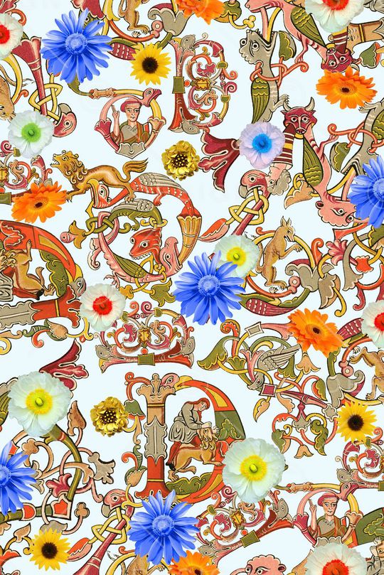 戏曲人物印花华亿平台图片