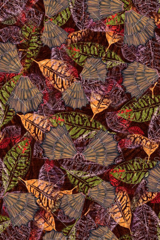 抽象树叶印花华亿平台图片