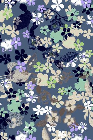 花卉印花华亿平台图片