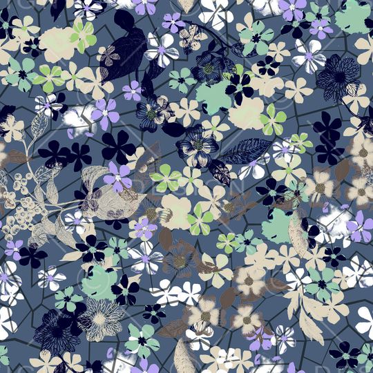 优雅清新印花华亿平台图片