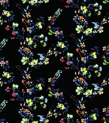 411650-小鸟花卉印花壁纸地毯服装华亿平台家纺花