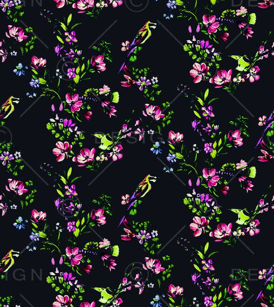 优雅清新印花华亿平台图片