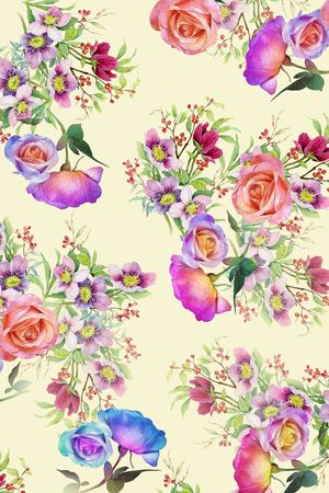 清爽小清新印花华亿平台图片