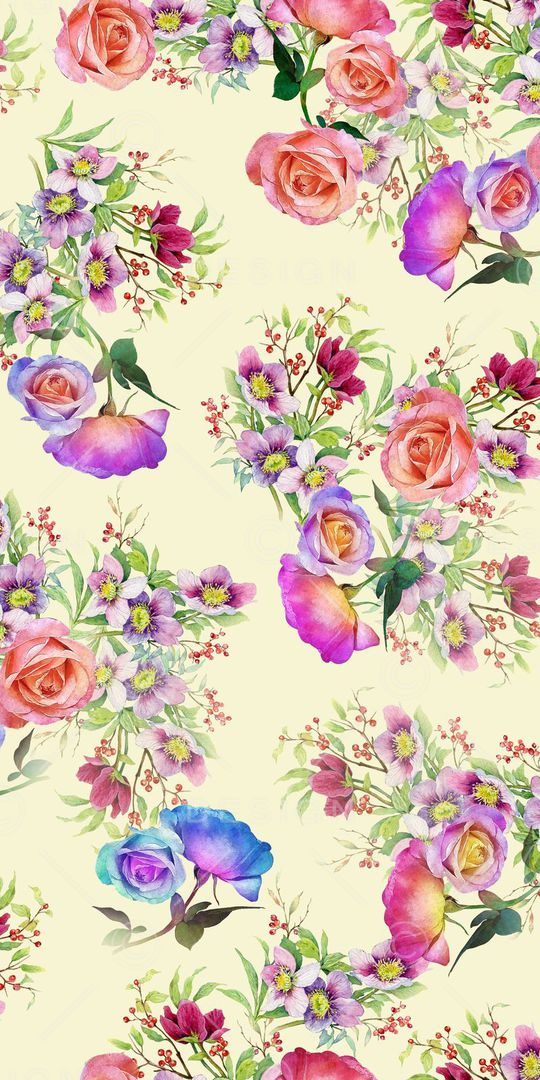 清爽小清新印花华亿平台图片