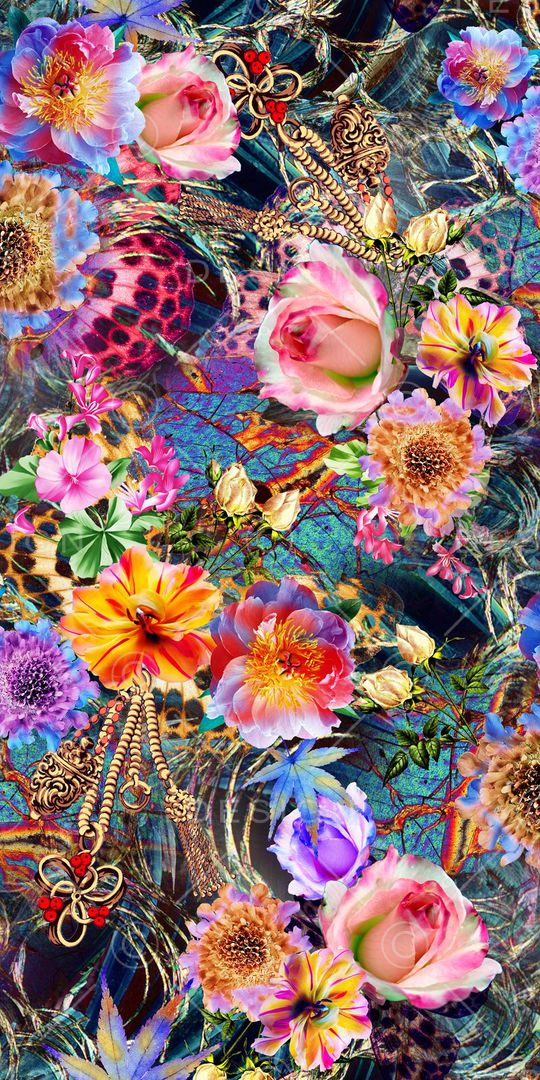 流行花卉印花华亿平台图片