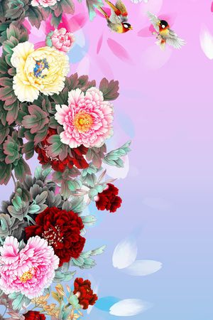 中国风印花华亿平台图片