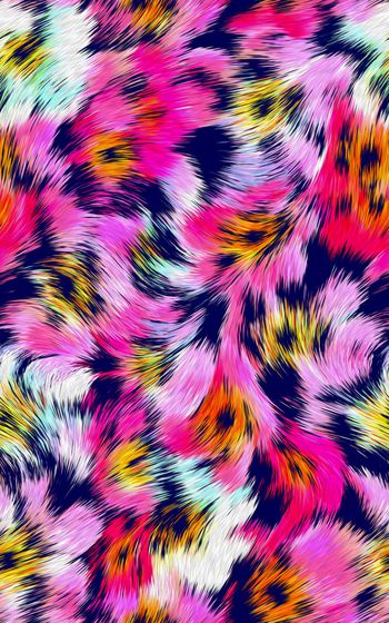 411818-仿动物纹皮毛毛织质感图案里料女装外