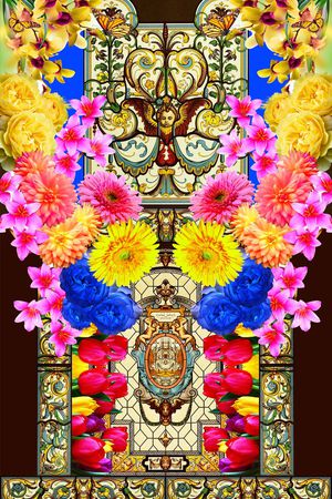 欧式宫廷风印花华亿平台图片