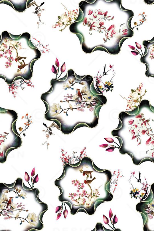 流行中国风印花华亿平台图片