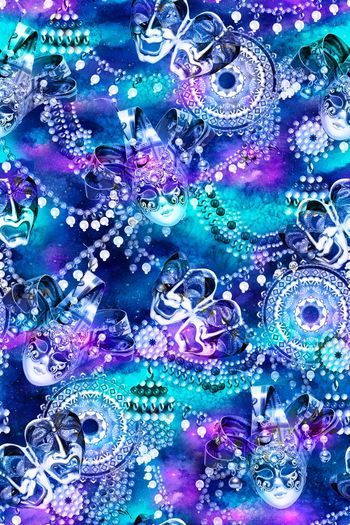 411963-复古意大利威尼斯面具珠宝宝石炫彩数