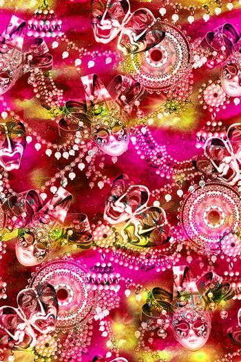 411964-复古意大利威尼斯面具珠宝宝石炫彩数