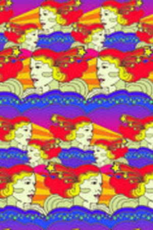 红发美女印花华亿平台图片