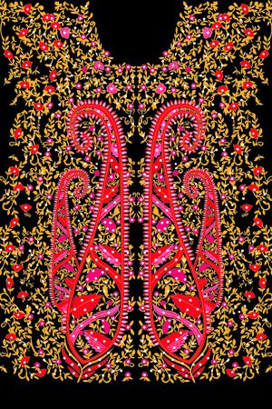 腰果绣花印花华亿平台图片