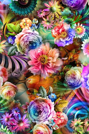 绚丽多彩印花华亿平台图片