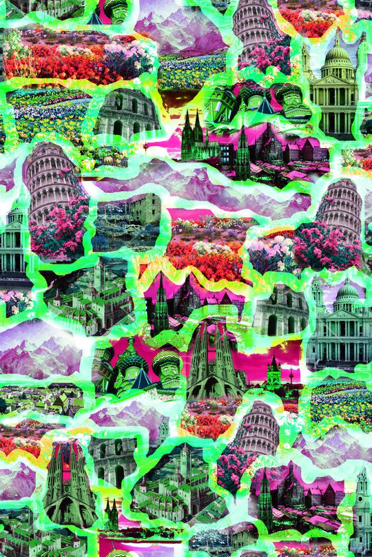 休闲 时尚 风景印花华亿平台图片