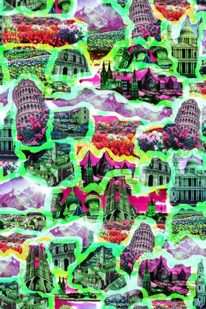 休闲 时尚 风景印花华亿平台图片