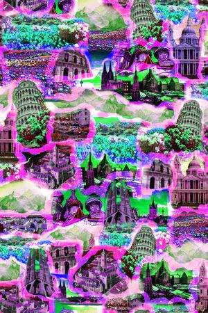 休闲 时尚 风景印花华亿平台图片