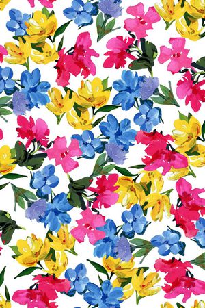 手绘花印花华亿平台图片