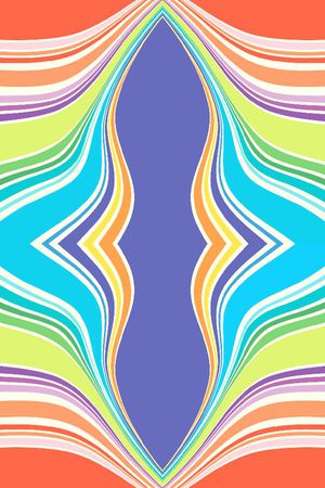 彩虹条纹云朵印花华亿平台图片