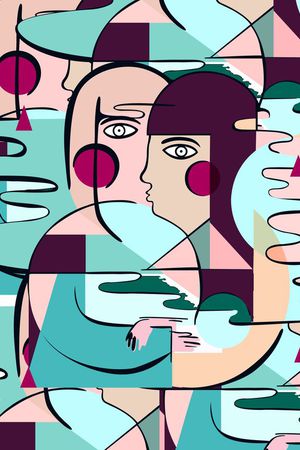 抽像印花华亿平台图片