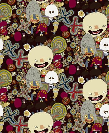 人物印花华亿平台图片