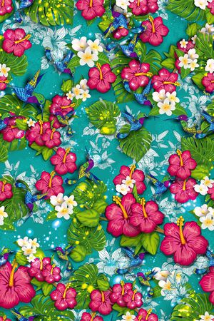 花卉印花华亿平台图片