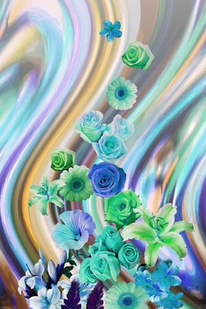 抽象印花华亿平台图片