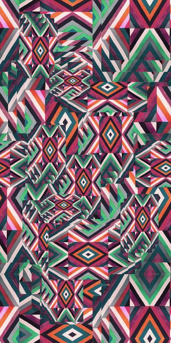 413040-抽象几何棱形 服装面料