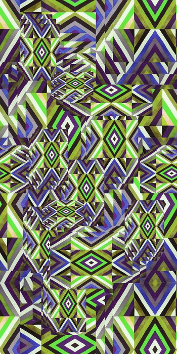 413042-抽象几何棱形 服装面料