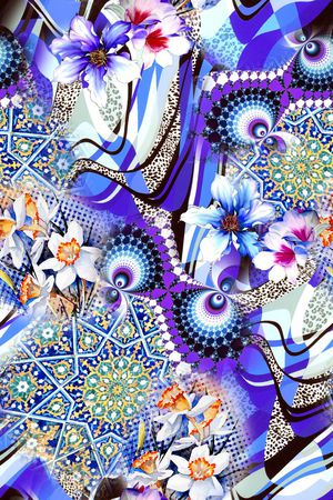 抽象印花华亿平台图片