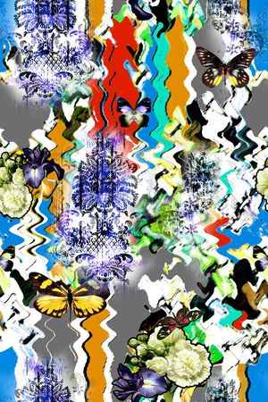 抽象印花华亿平台图片