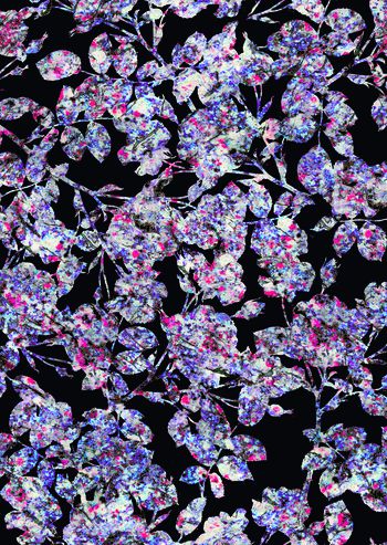 413129-叶子花卉印花壁纸地毯服装华亿平台家纺花