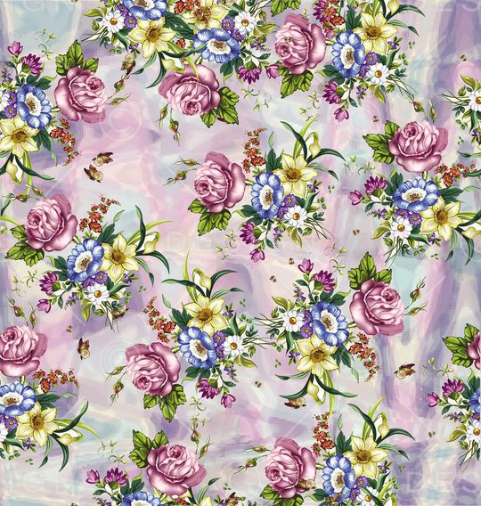 花卉印花华亿平台图片