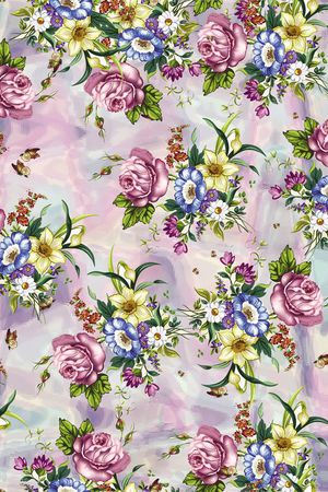 花卉印花华亿平台图片