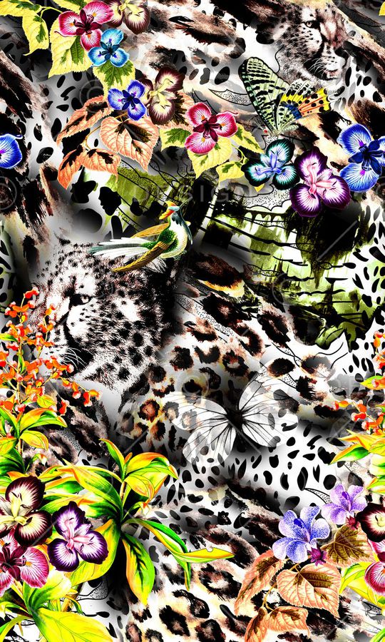 豹纹印花华亿平台图片