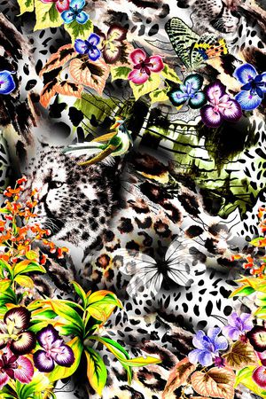 豹纹印花华亿平台图片