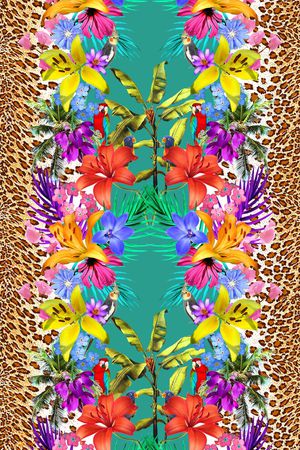 热带风印花华亿平台图片